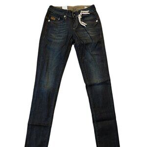 G-Star Raw Midge Skinny Ramp Wash Blue Denim Jeans Sz 26 NWT
